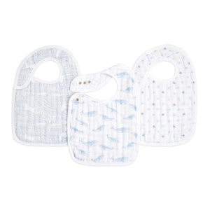 Organic Snap Bibs 3 Pack - Oceanic