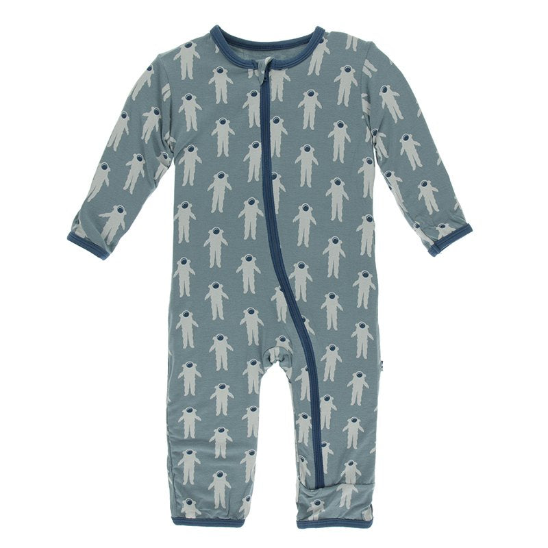 Astronaut Print Coverall with Zipper