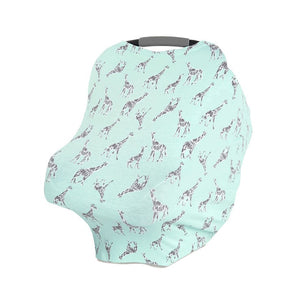 Comfort Knit Multi-Use Cover - Jade Giraffes
