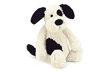 Bashful Puppy Black & Cream