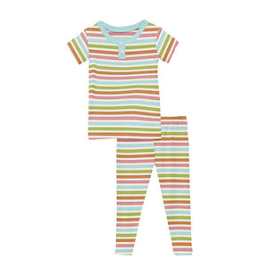 Beach Day Stripe Henley Pajama Set