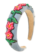 Load image into Gallery viewer, Beaded Rose Headbands
