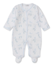 Load image into Gallery viewer, Beary Nice Kites Blue Print Footie
