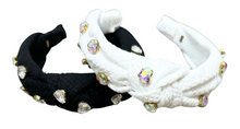Load image into Gallery viewer, Quilted Heart Jewel Knot Headband
