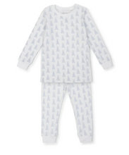 Load image into Gallery viewer, Grayson Pajama Set - Blue Bunny Tails
