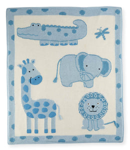 Blue Jungle Baby Blanket