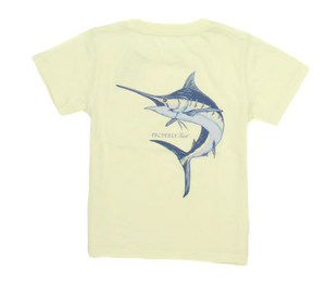 Blue Marlin SS Tee Shirt - Light Yellow
