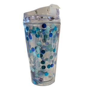 Confetti Blue Dot Cups