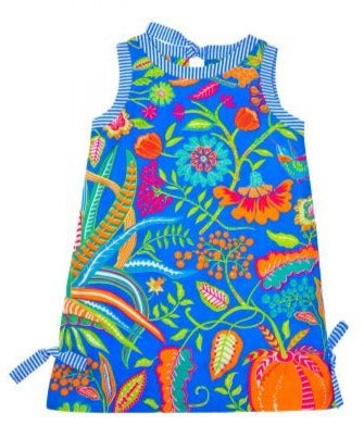 Hummingbird Heaven Dress - Blue