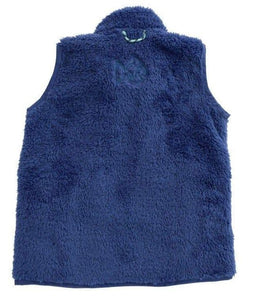 Sea Urchin Blue Solid Sherpa Vest