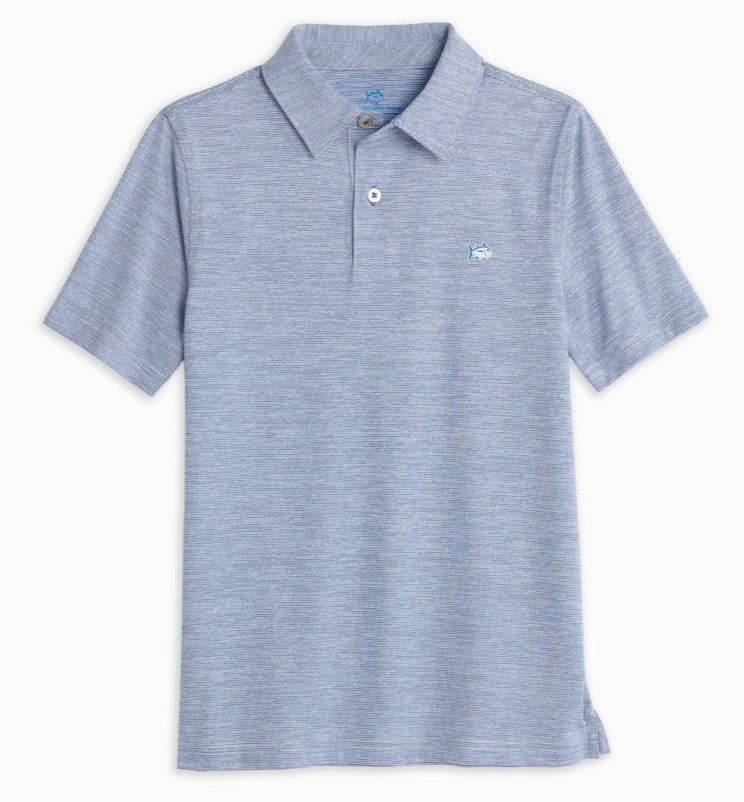 Pompeii Blue Spacedye Performance Polo