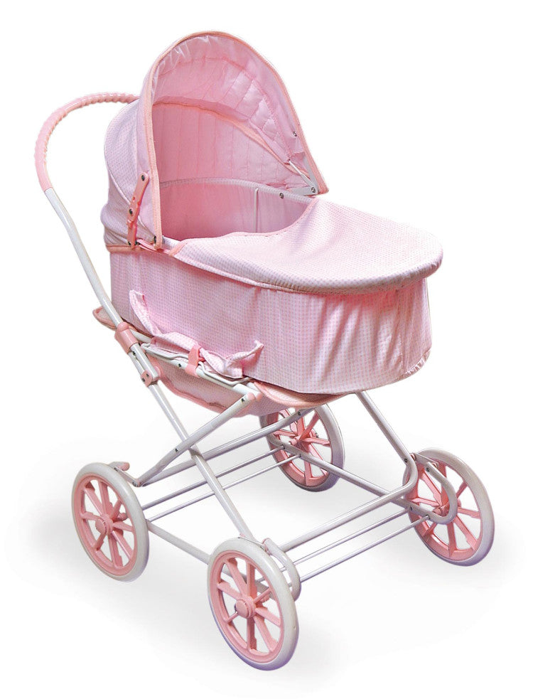 In Doll Pram/Carrier/Stroller Pink Gingham – Belles Beaux®