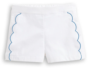 Brinkley Short - White With Periwinkle Trim