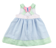 Load image into Gallery viewer, Seersucker Butterflies Dress
