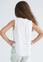 Load image into Gallery viewer, Button Back Sleeveless Shirt - White
