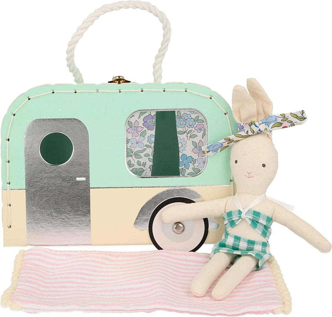 Caravan Bunny Mini Suitcase Doll