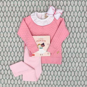 Cassidy Comfy Crewneck - Quilted Hamptons Hot Pink