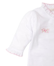 Load image into Gallery viewer, Rosebud Rapture Embroidered Footie - Pink
