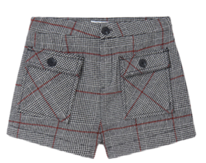 Black Check Shorts