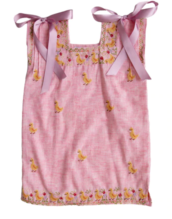 Pink Cross Stitch Chick Dress