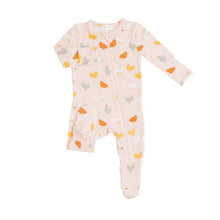 Load image into Gallery viewer, Chickens Pink Zipper Footie
