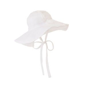 Cissy Sunhat - Worth Avenue White Seersucker