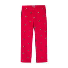 Load image into Gallery viewer, Boys Red Corduroy Pant With Woody And Christmas Tree Embroidery
