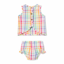 Load image into Gallery viewer, Poppy Sunshine Gingham Bloomer Set
