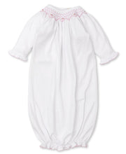 Load image into Gallery viewer, CLB Fall Bishop 21 White Sack With Pink Hand Smocking

