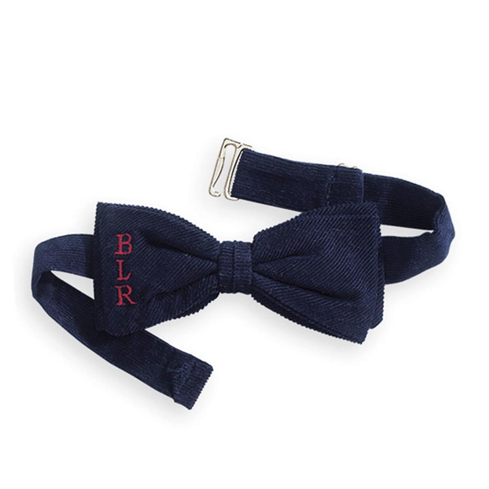 Navy Cord Bow Tie