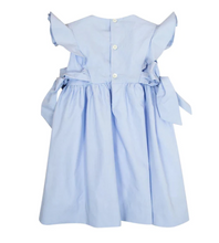 Load image into Gallery viewer, Cornflower Blue Butterfly Sleeves Organic Lewisia Dress
