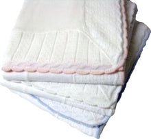 Load image into Gallery viewer, Cotton Jersey Blanket With Pointelle Border
