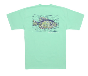 Crappie SS Tee Shirt - Wash Green