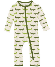 Load image into Gallery viewer, Crocodile Print Coverall with Zipper
