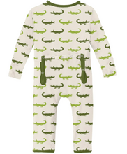 Load image into Gallery viewer, Crocodile Print Coverall with Zipper
