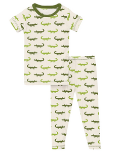 Crocodile Short Sleeve Pajama Set