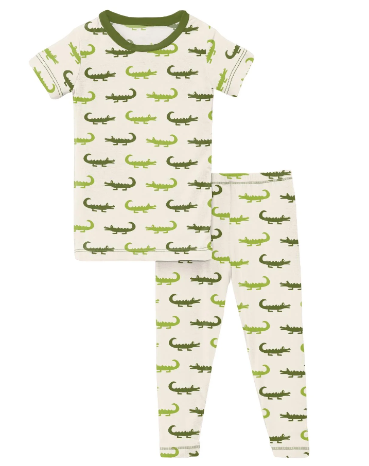 Crocodile Short Sleeve Pajama Set