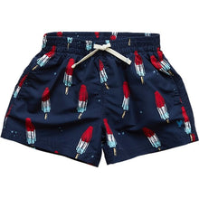 Load image into Gallery viewer, Dress Blues Rocket Pop Swim Trunk
