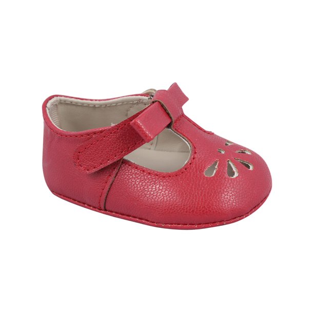 Classic T-Strap Shoe - Red