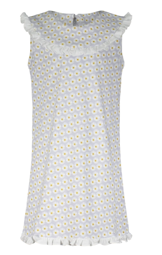 Daisies Sleeveless Dress with Collar