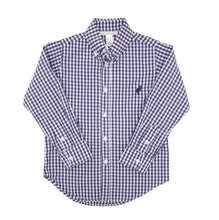 Load image into Gallery viewer, Dean's List Dress Shirt - Nantucket Navy Gingham
