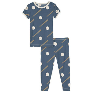 Deep Sea Baseball Short Sleeve Pajama Set