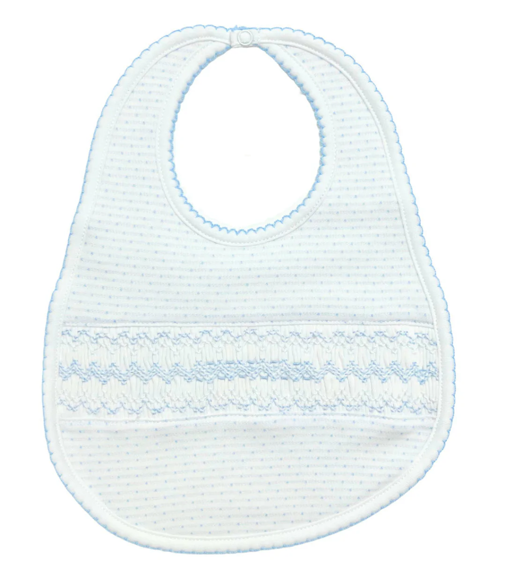 Delaney And Dillon Smocked Bib - Blue – Belles & Beaux®