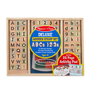 Deluxe Wooden Stamp Set - ABCs & 123s