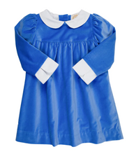Load image into Gallery viewer, Patsy's Dinner Party Dress - Barbados Blue Velveteen
