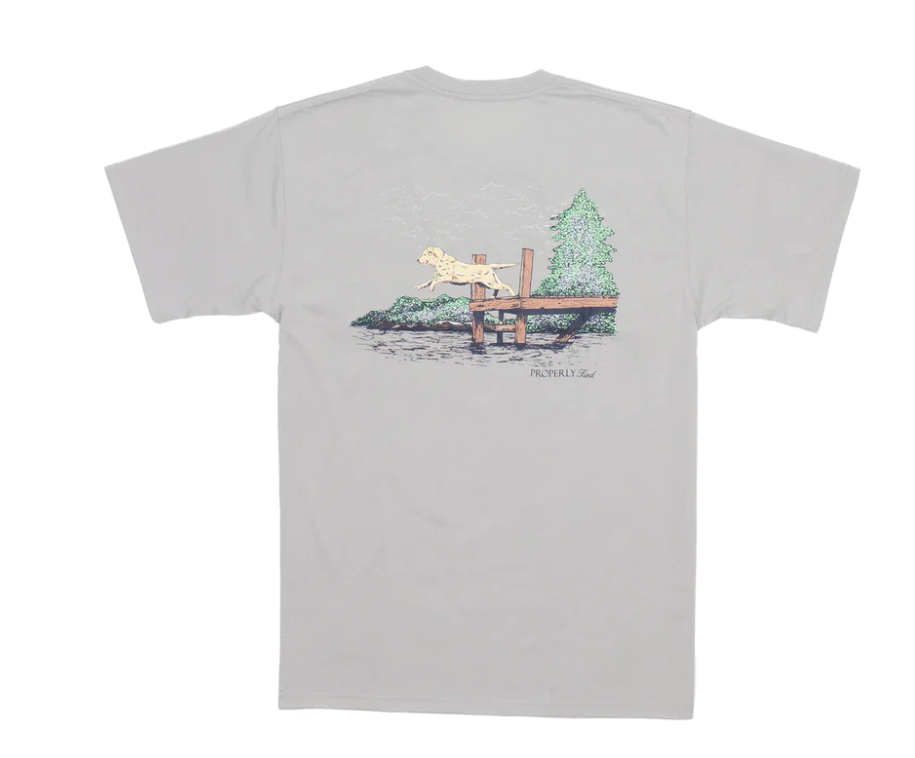 Dock Diving SS Tee Shirt - Ice Grey