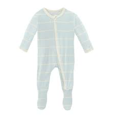 Fresh Air Road Trip Stripe Footie with Zipper