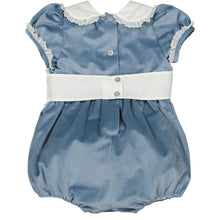 Load image into Gallery viewer, Dusty Blue Velvet Romper
