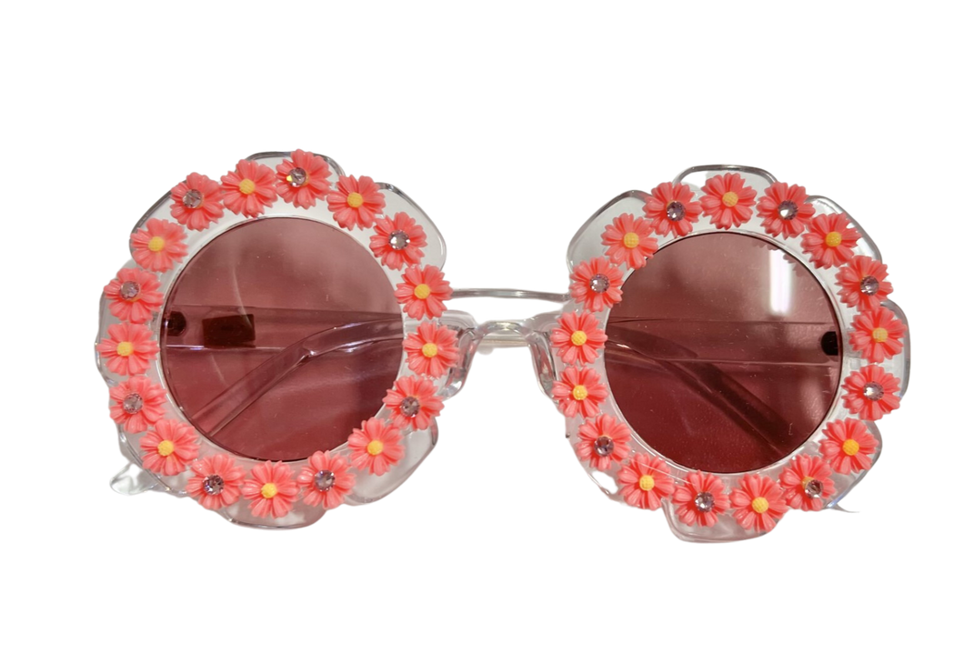 Crystalized Daisy Flower Sunglasses