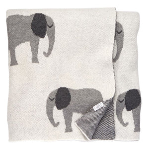 Knit Elephant Blanket